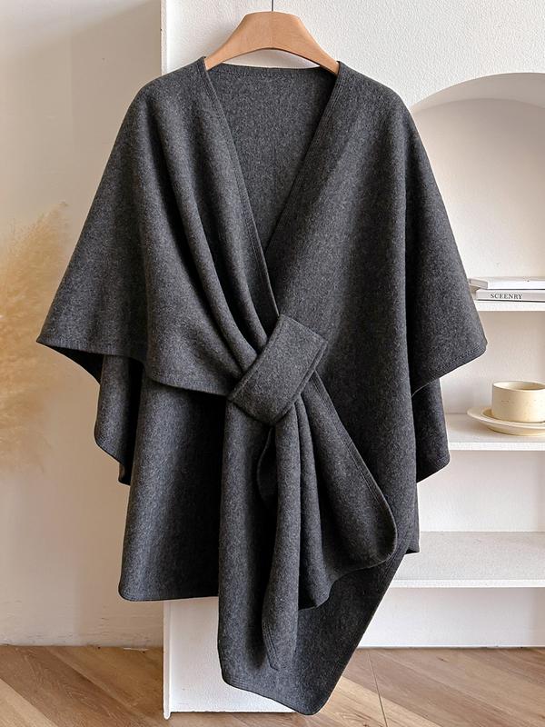Aspen wrap shawl – Stone Grey